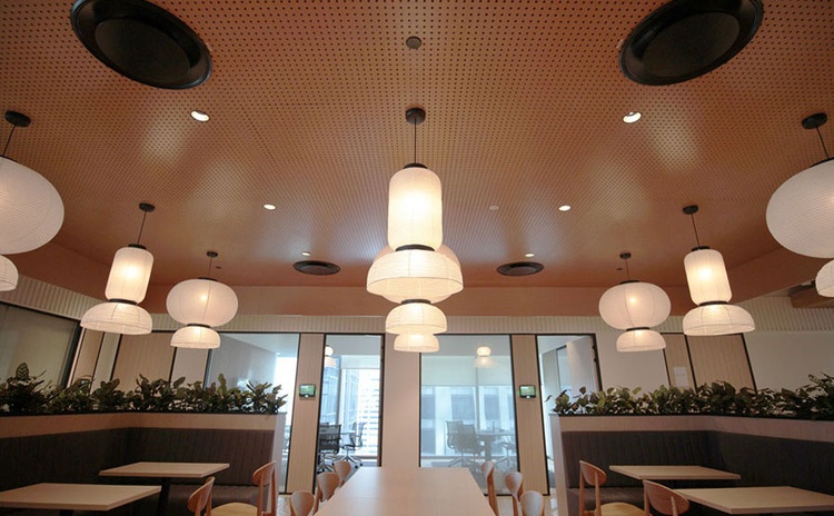 安徽宣城茶水間穿孔吸音板聲學工程-2