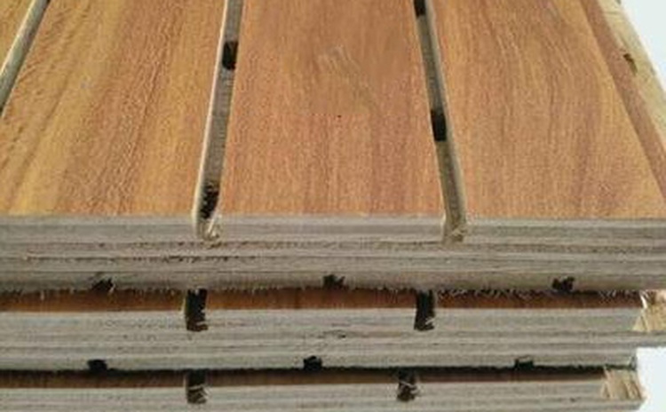 智能體育館設(shè)計中木紋理吸音板要怎么安裝-1